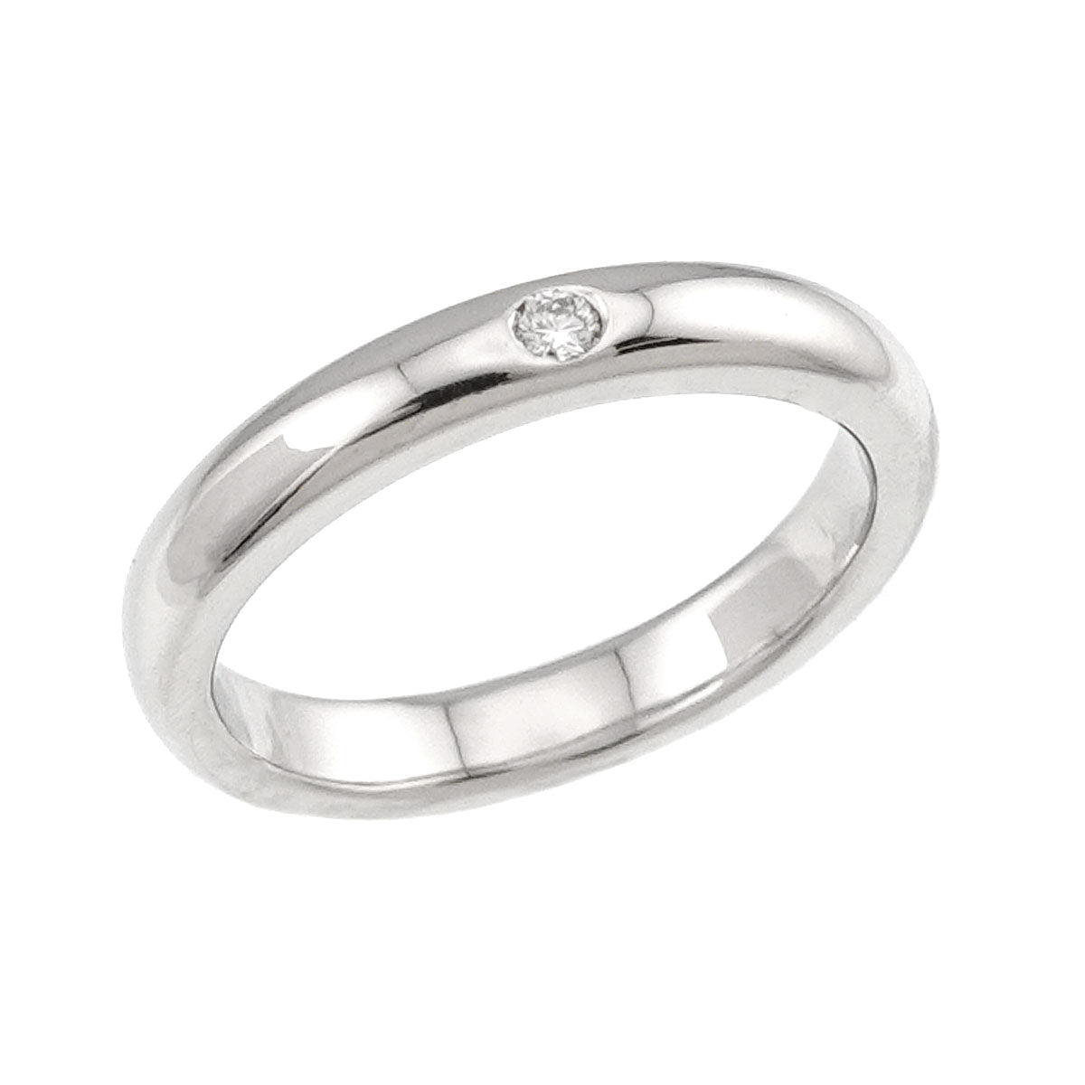 Stacking Band Ring Diamond 1P Platinum Size3-3.25(US)