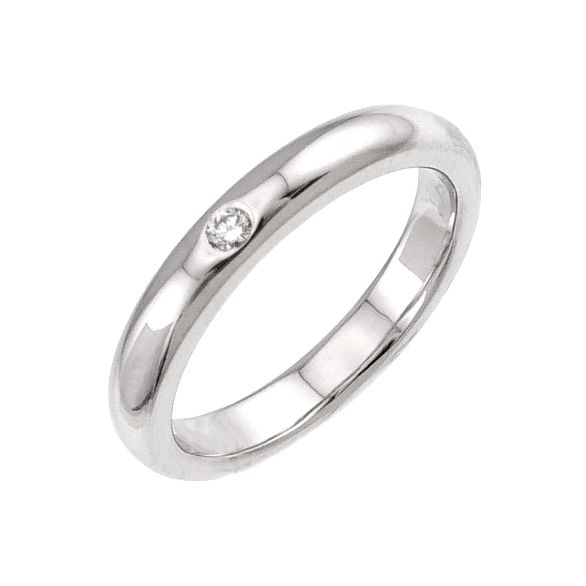 Stacking Band Ring Diamond 1P Platinum Size3-3.25(US)
