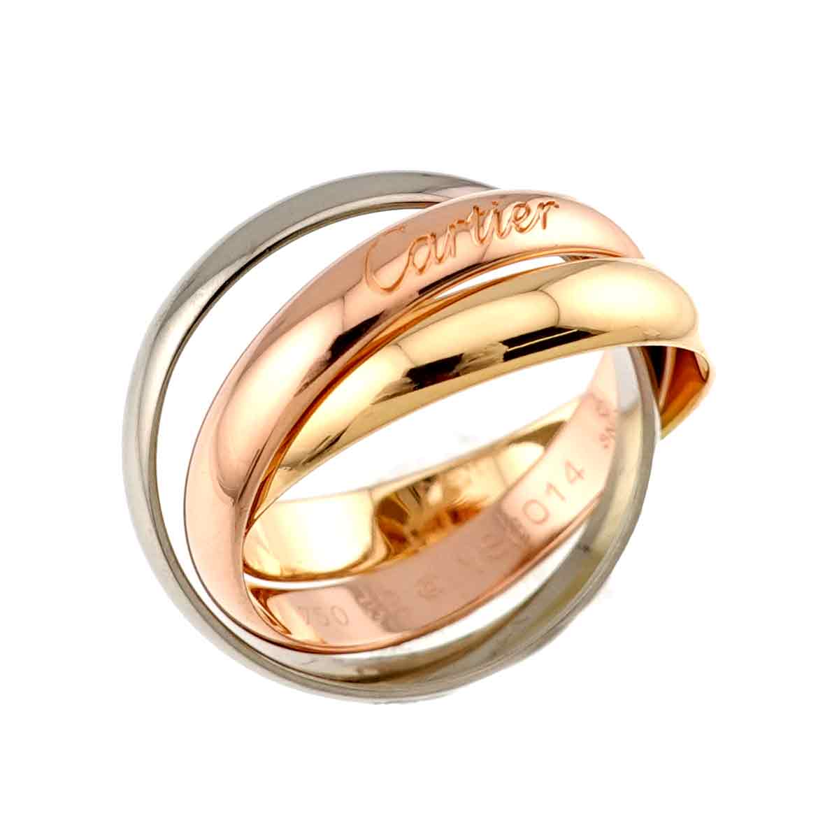 Trinity MM Ring 18K YG WG PG 750 Size52 5.75-6(US)