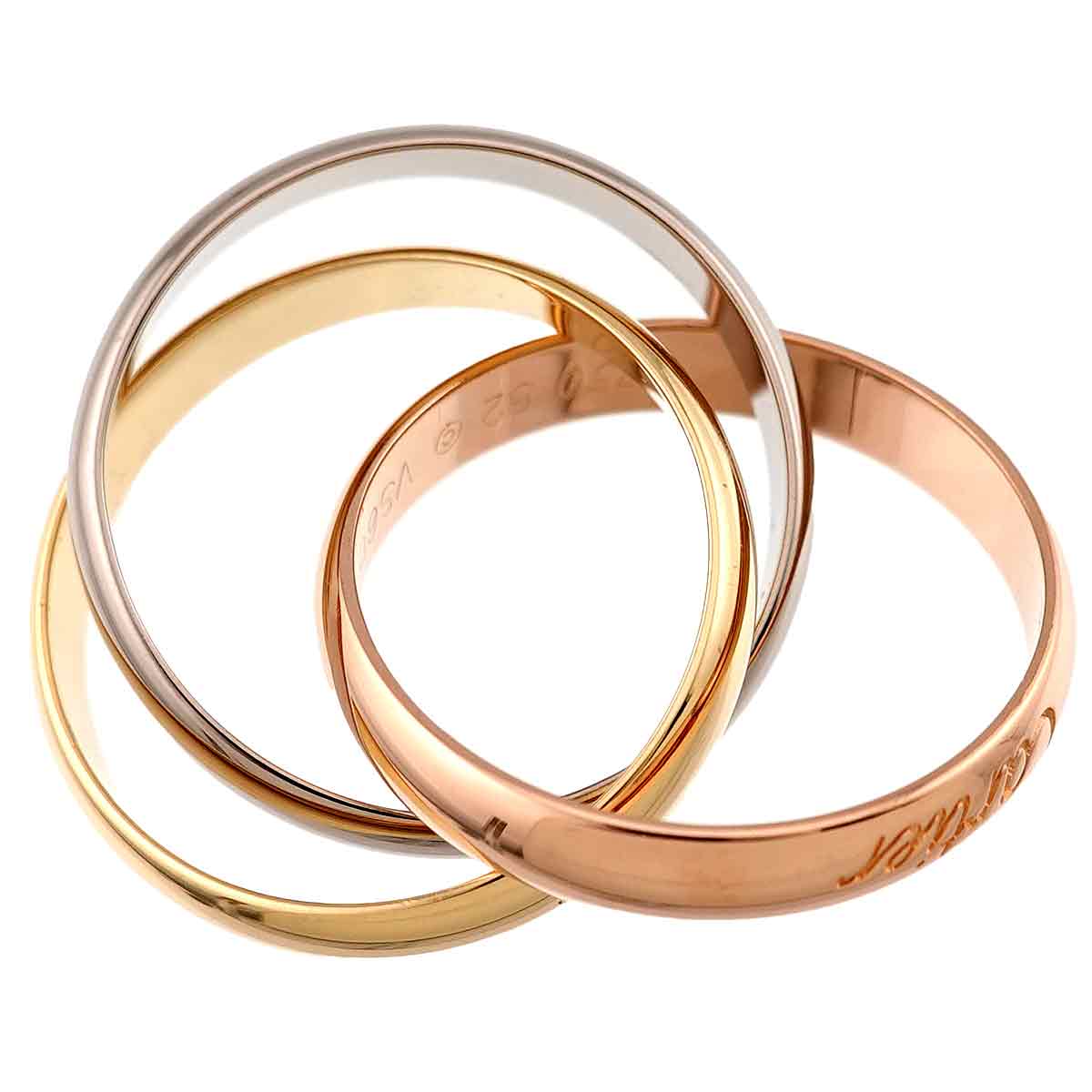 Trinity MM Ring 18K YG WG PG 750 Size52 5.75-6(US)