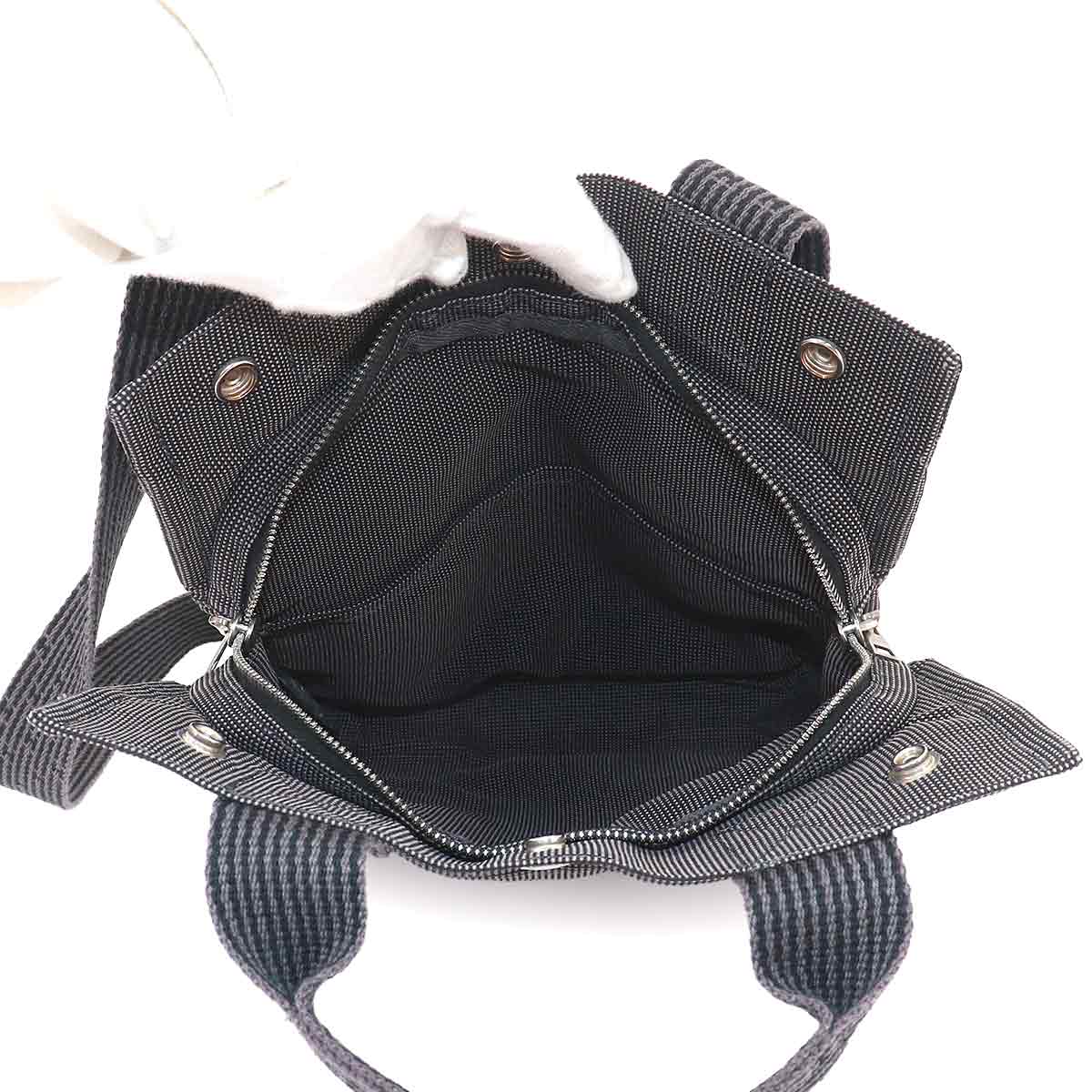 Her Line Ad PM Backpack Canvas Gray Purse