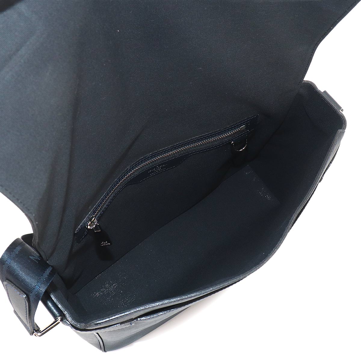 Taiga Roman MM Shoulder Bag Leather Navy Purse