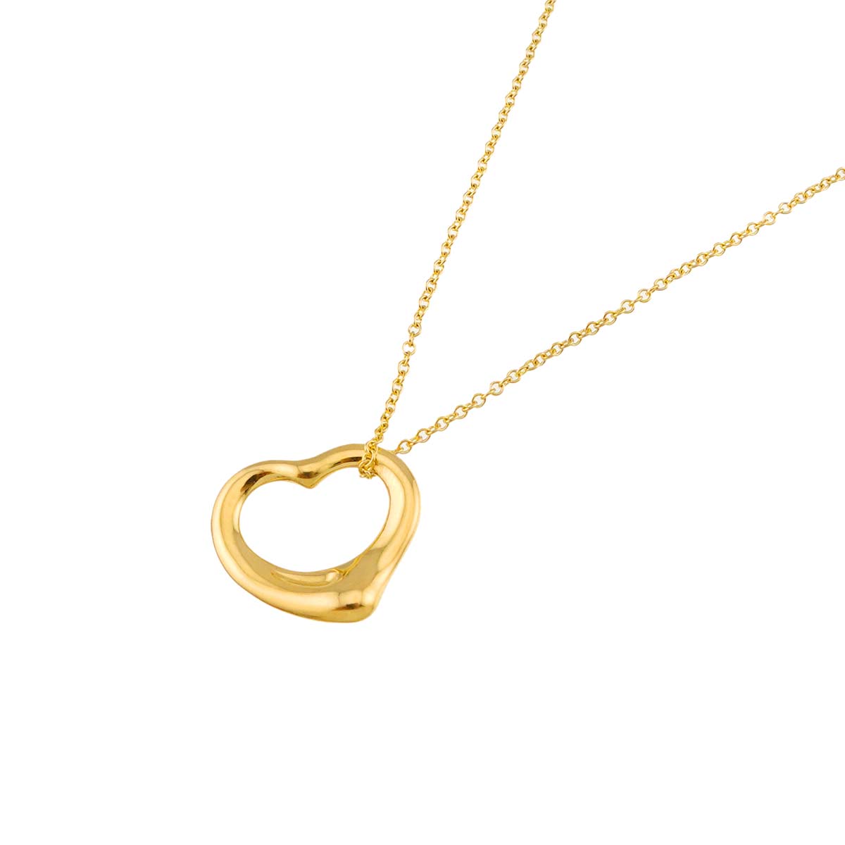 Open Heart Necklace 18K Yellow Gold 750