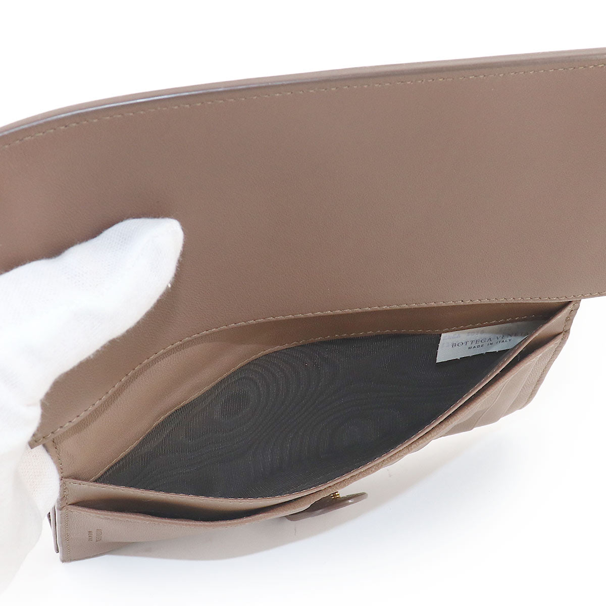 Intrecciato Long Wallet Leather Brown 134075
