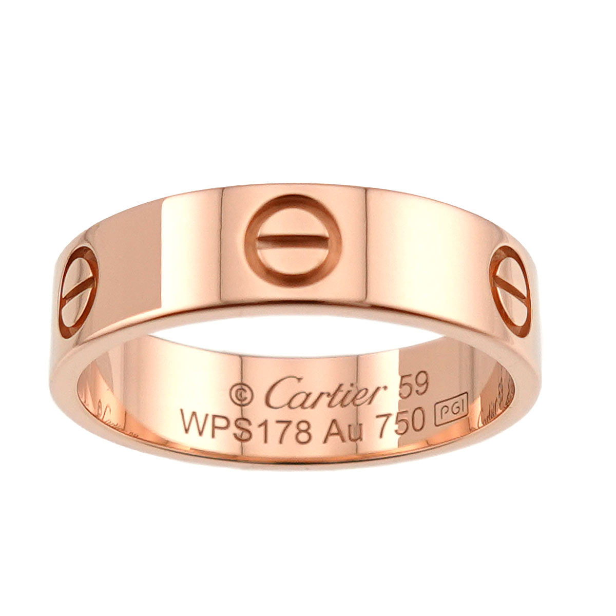 Classic Love Ring 18K Pink Gold 750 size59 8.25-8.75(US)