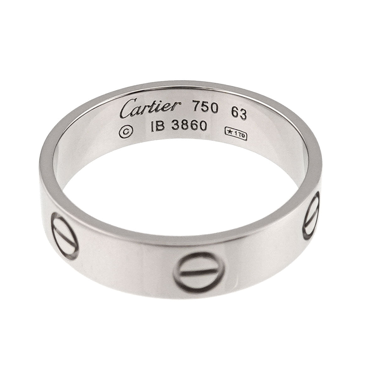 Love Ring 18K White Gold 750 size63 10-10.25(US)