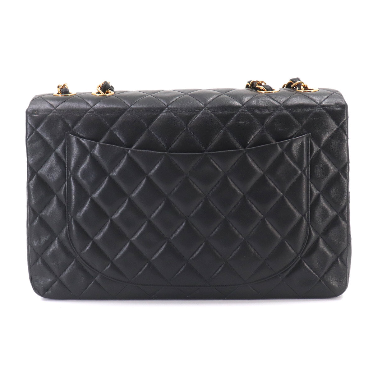 Matelasse 34 Chain Shoulder Bag Leather Black A01094 Vintage
