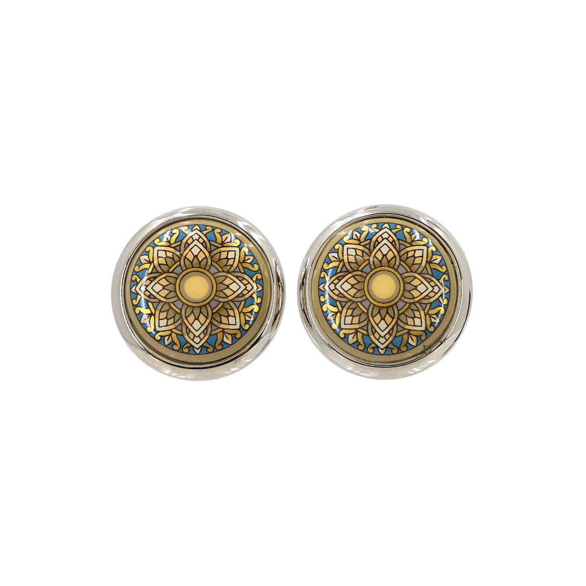 Email Earrings Beige Silver Accessory Clip