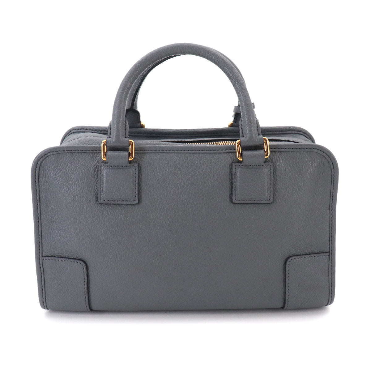 Amazona 28 Hand Bag Leather Gray Anagram Purse
