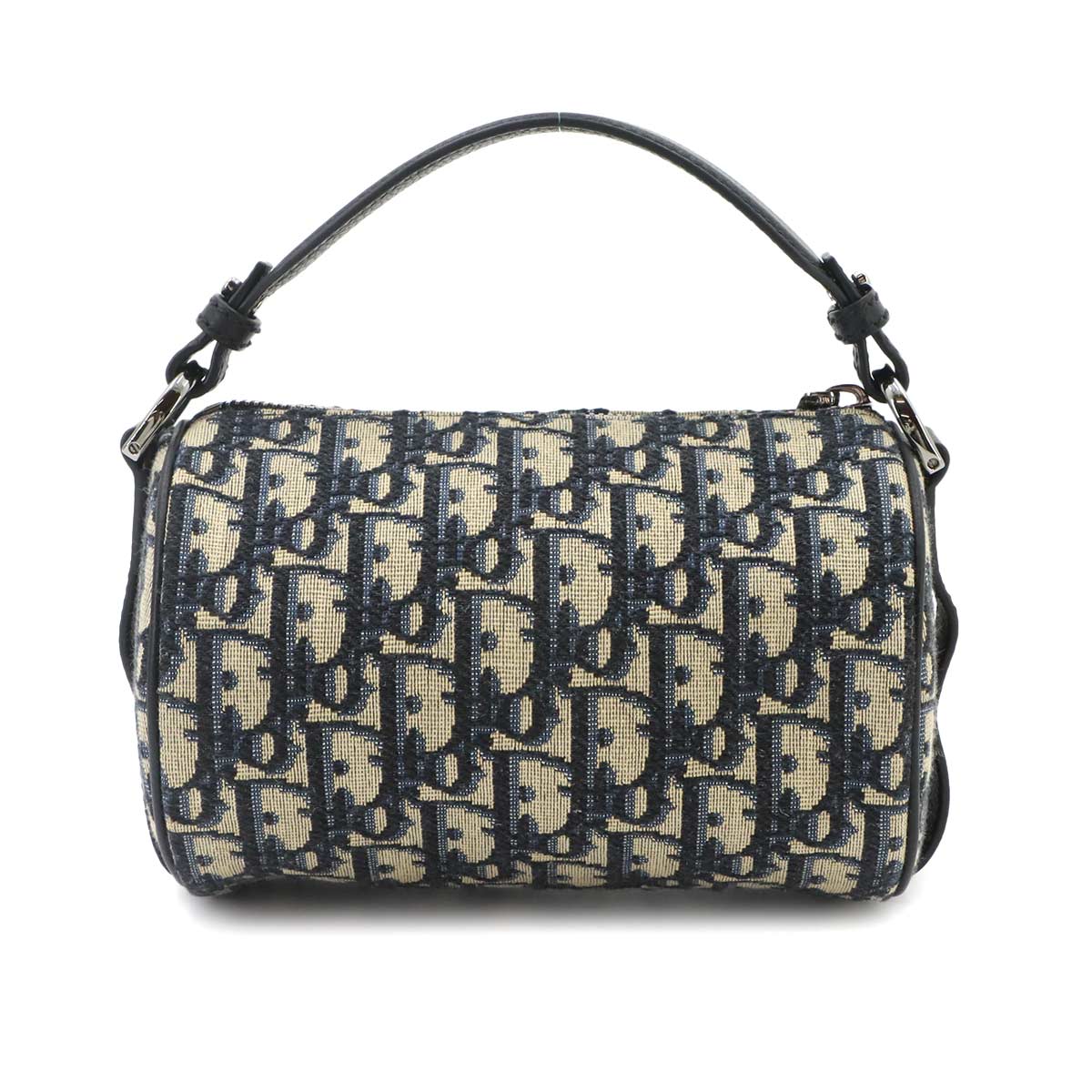 Oblique Mini Roller Shoulder Hand Bag Canvas Navy