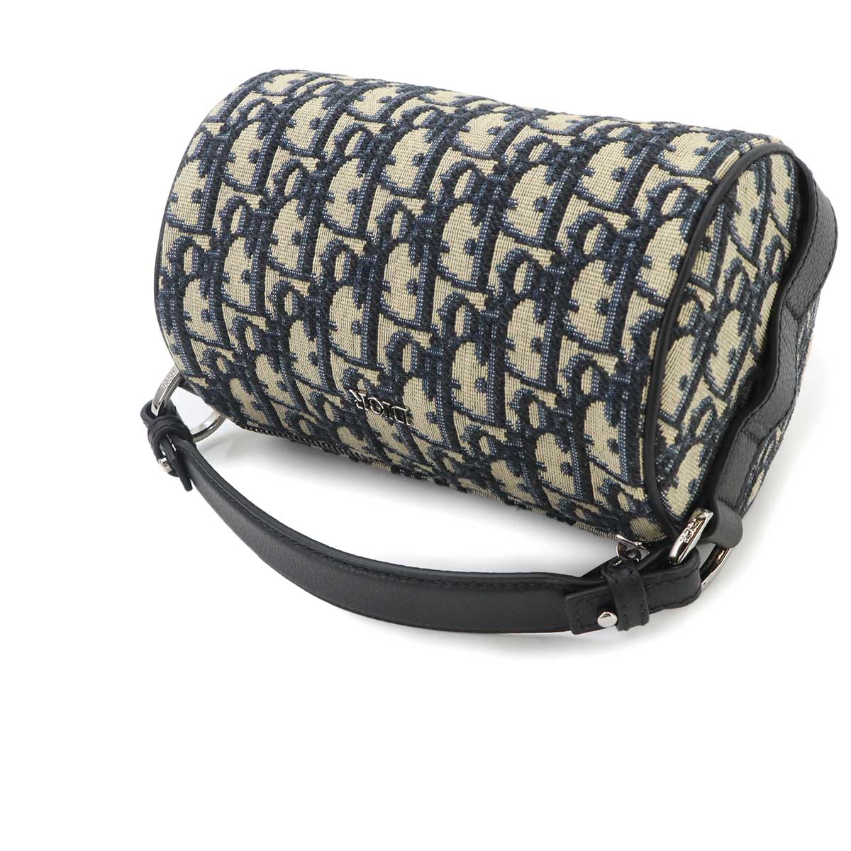 Oblique Mini Roller Shoulder Hand Bag Canvas Navy