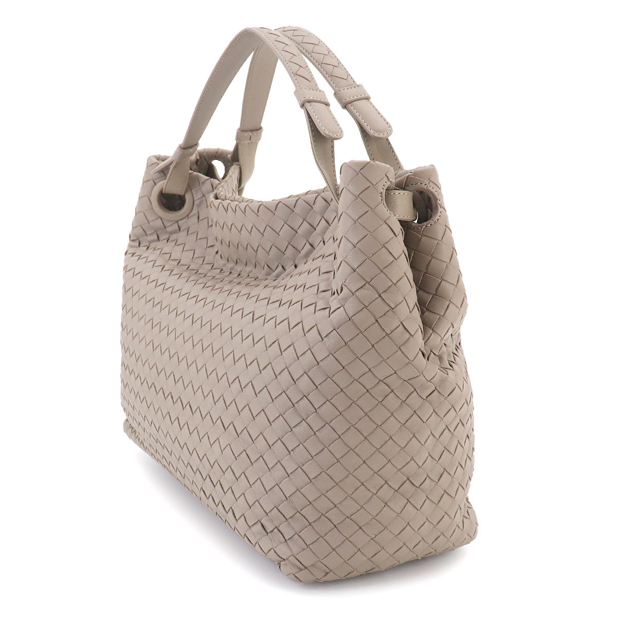 Intrecciato Medium Garda Tote Bag Leather Light gray