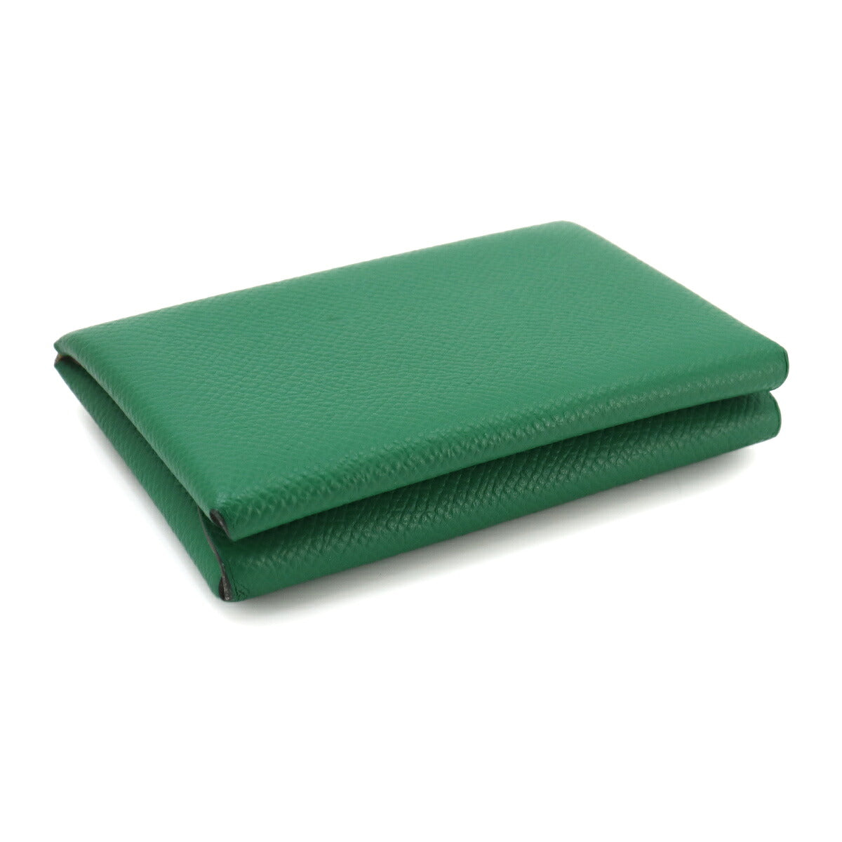 Calvi Duo Verso Card Case Epsom Vert Vertigo Jaune Milton