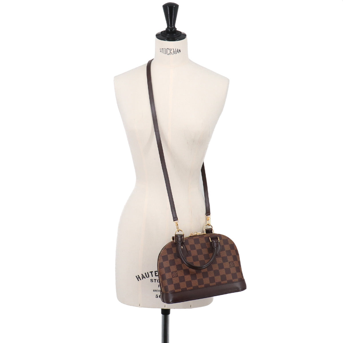 Damier Alma BB Hand Shoulder Bag Ebene N41221 Purse