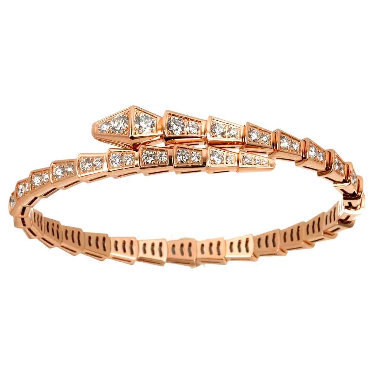 Serpenti Viper Diamond 3.08ct Bracelet 18K PG 750 size16