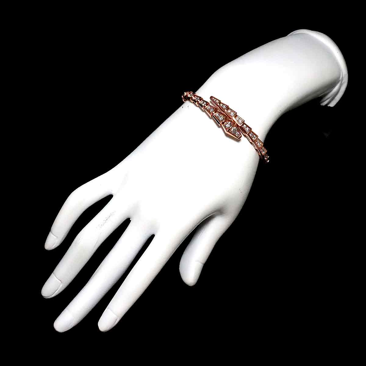 Serpenti Viper Diamond 3.08ct Bracelet 18K PG 750 size16