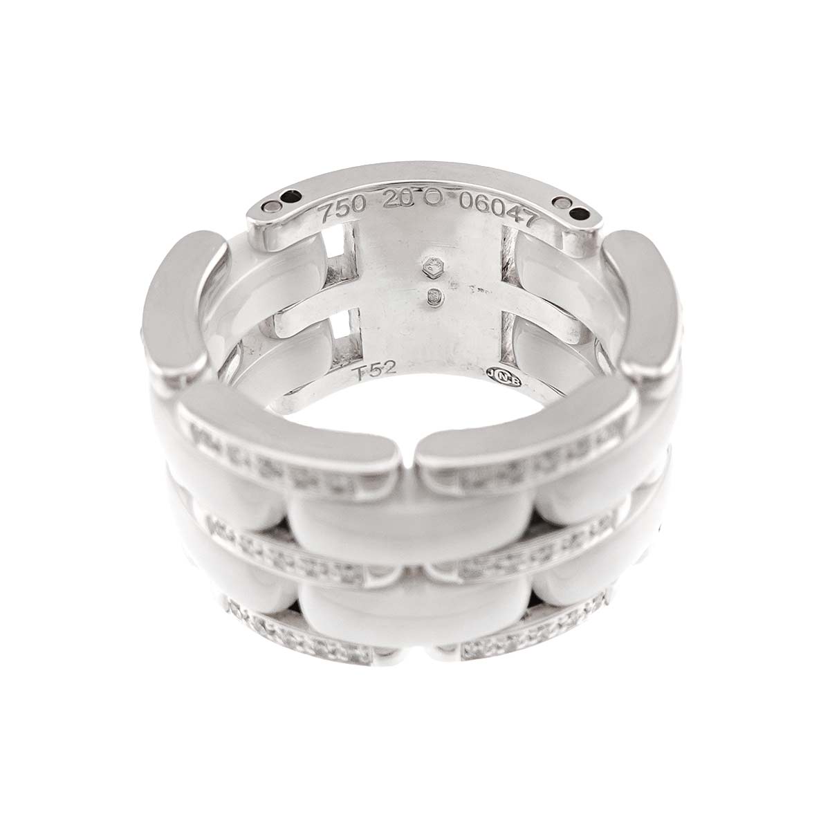 ULTRA LM Diamond Ring Ceramic 18K WG 750 Size52 5.5-5.75(US)