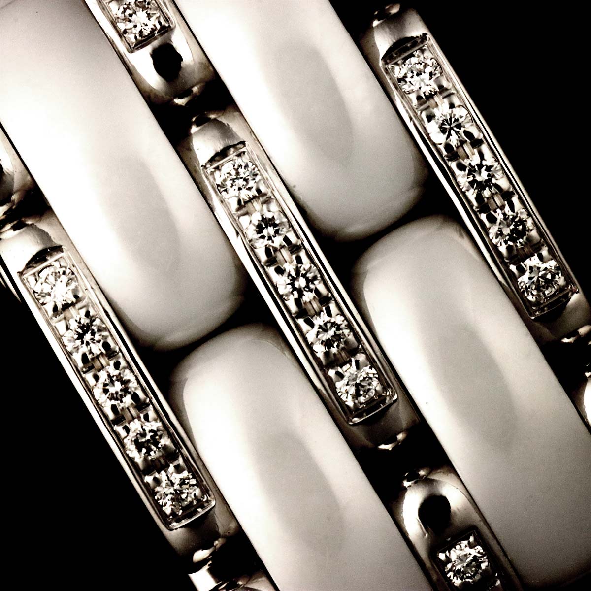 ULTRA LM Diamond Ring Ceramic 18K WG 750 Size52 5.5-5.75(US)