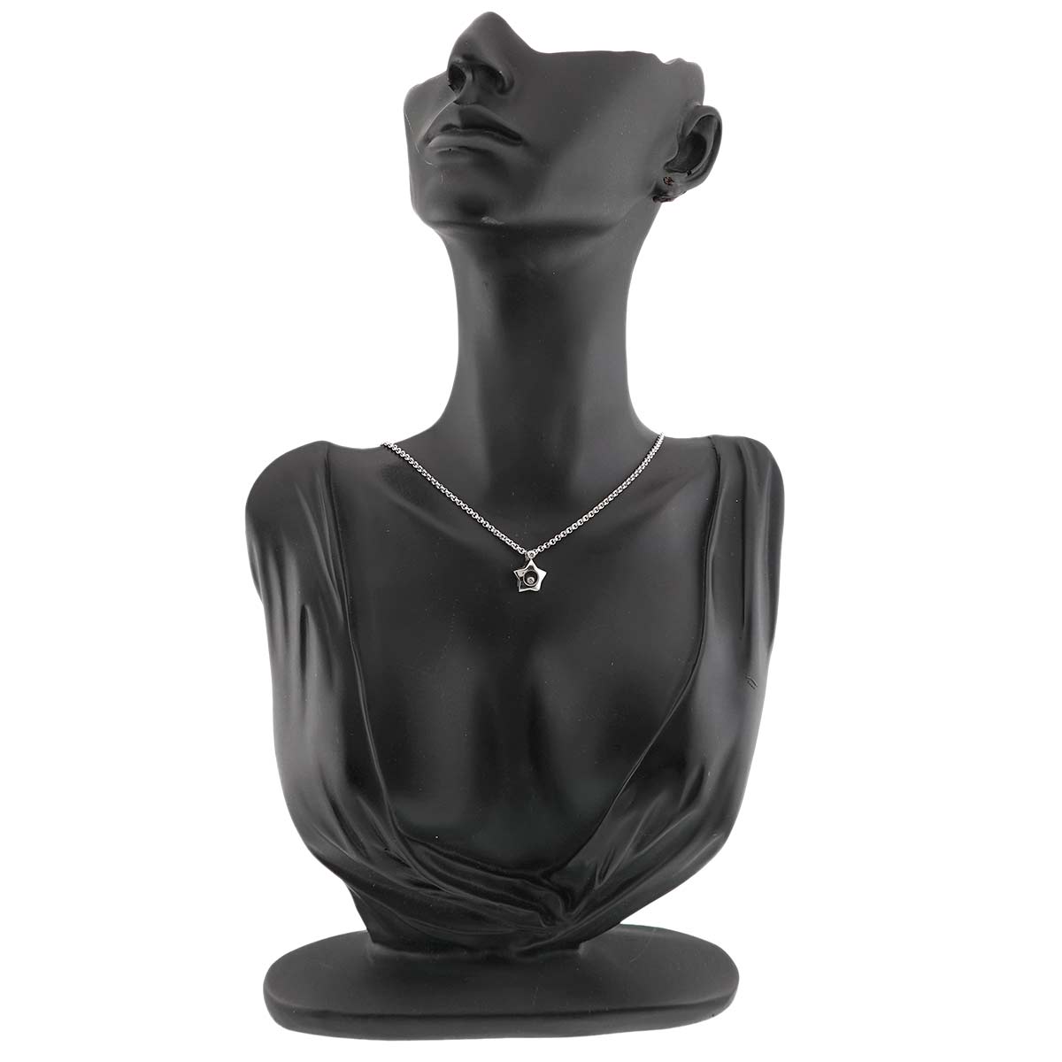 Happy Diamond Star Necklace 18K White Gold 750