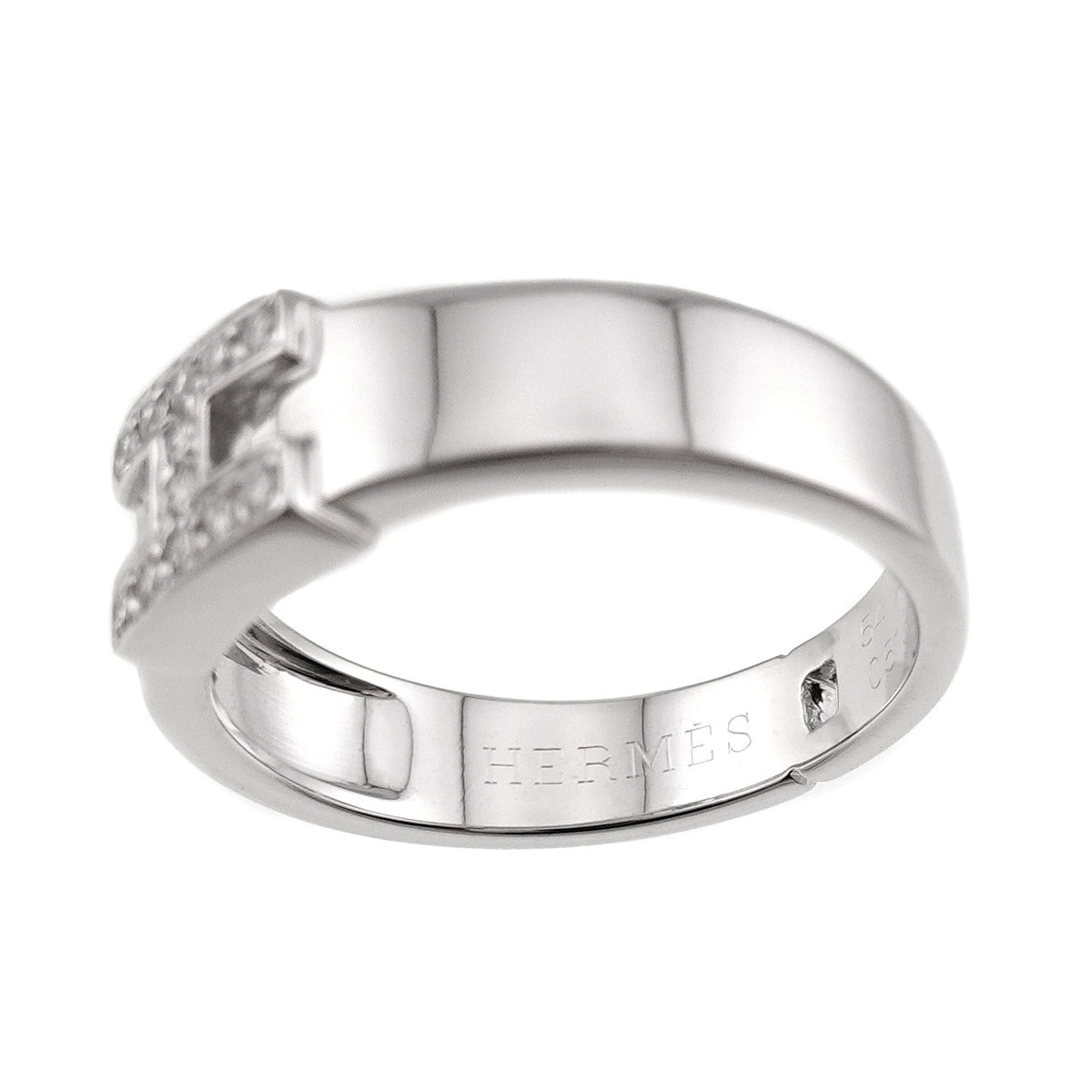 Hercules Diamond Ring 18K White Gold 750 Size54 6.5-6.75(US)
