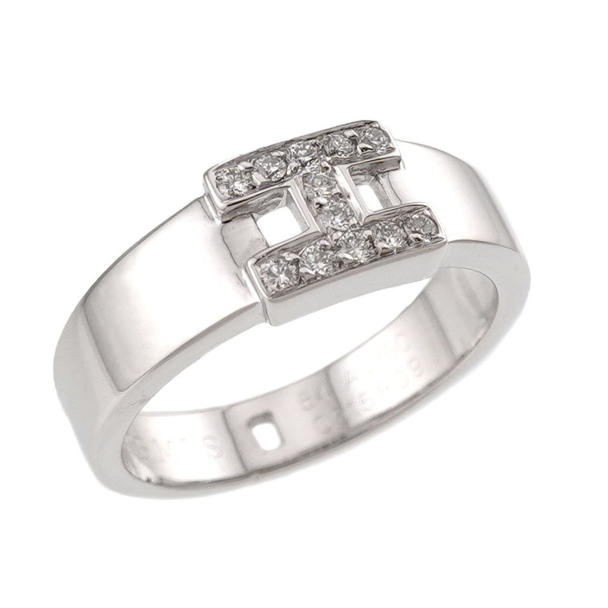 Hercules Diamond Ring 18K White Gold 750 Size54 6.5-6.75(US)