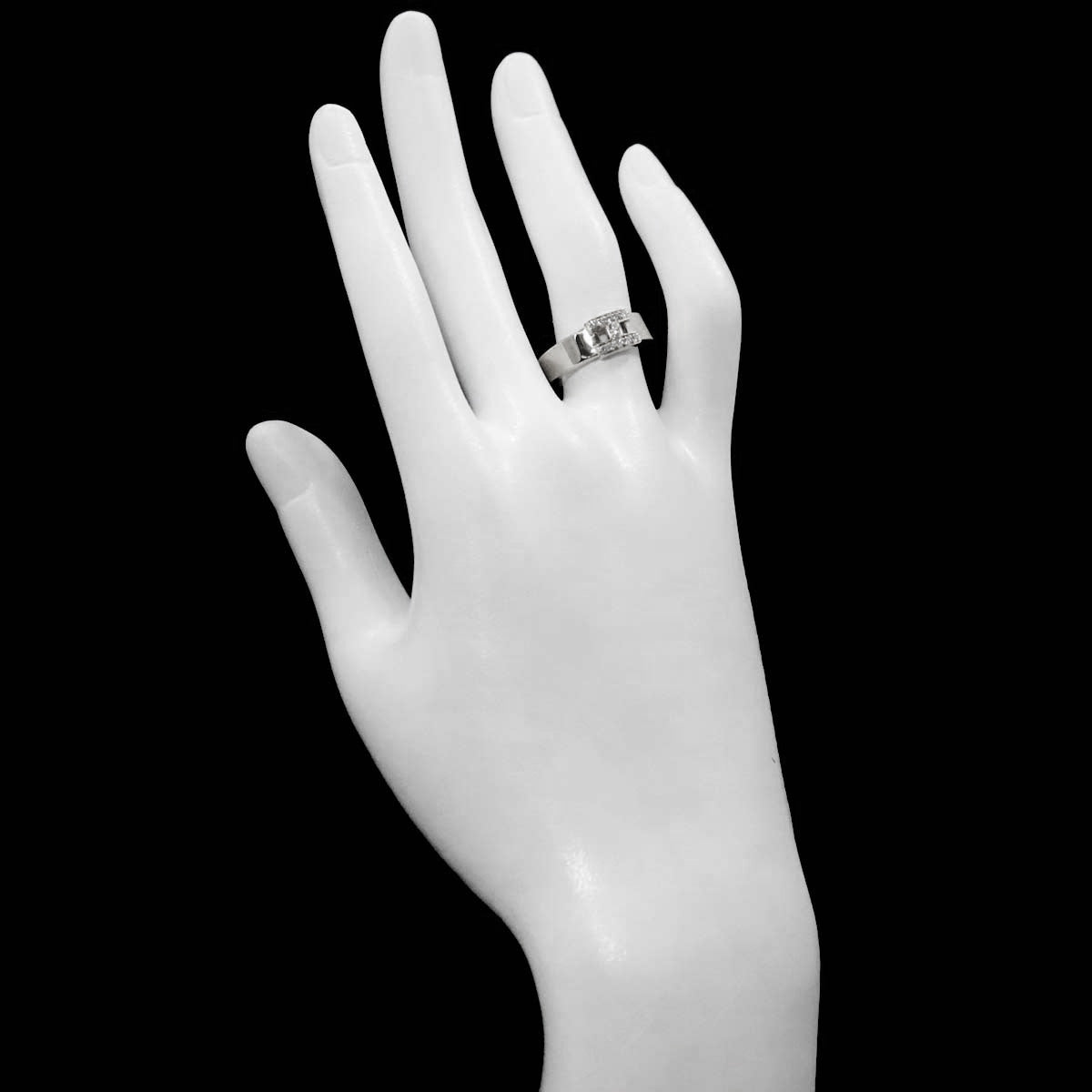 Hercules Diamond Ring 18K White Gold 750 Size54 6.5-6.75(US)