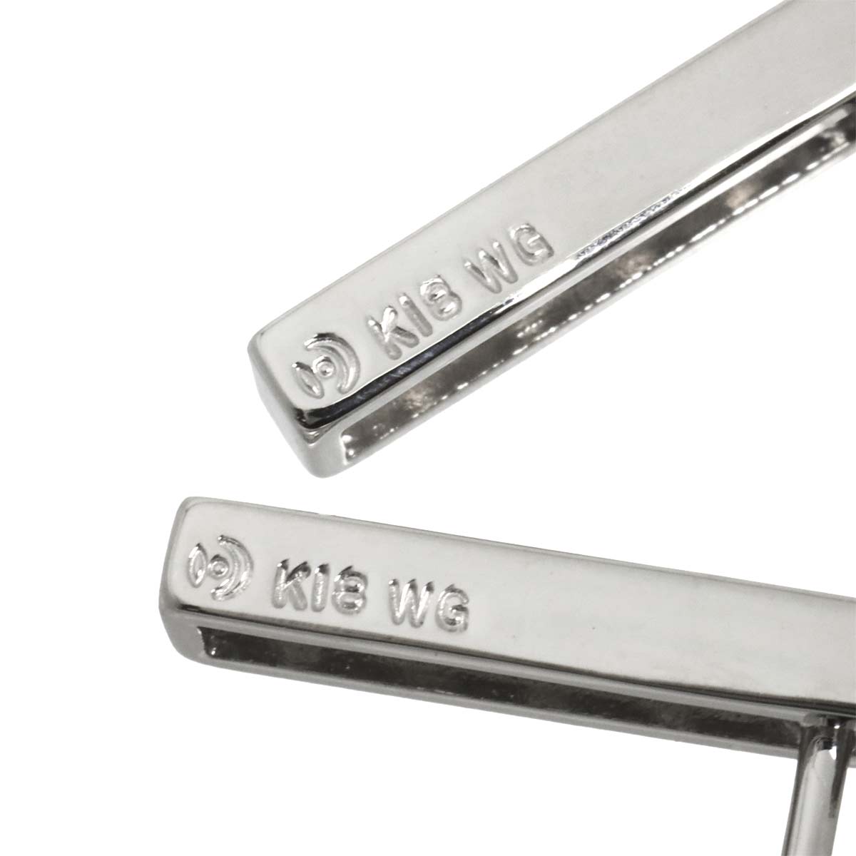 Diamond 0.09ct/0.09ct Earrings Pierced 18K WG 750
