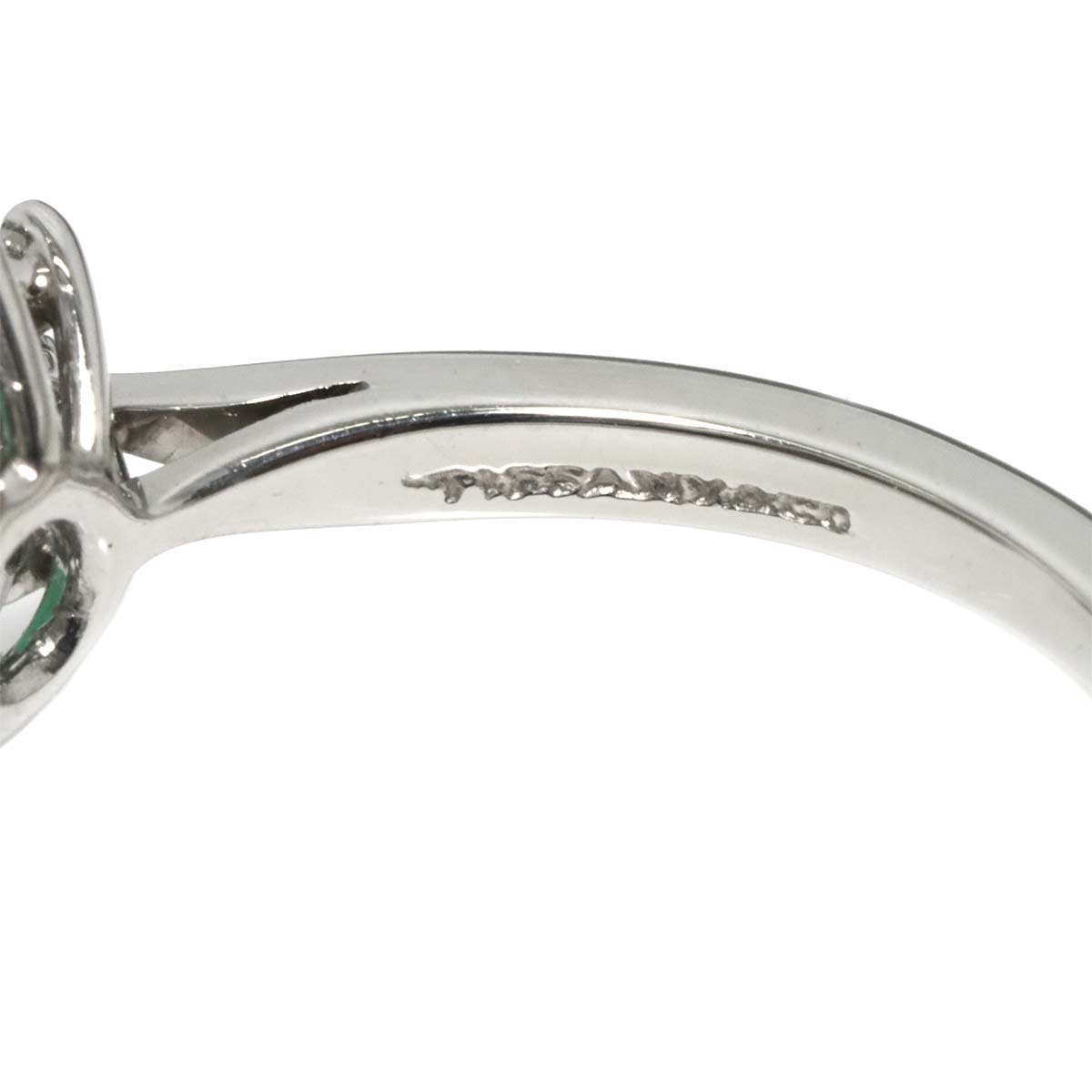 Emerald Diamond 0.37ct Ring Platinum Size6.75-7.25(US)