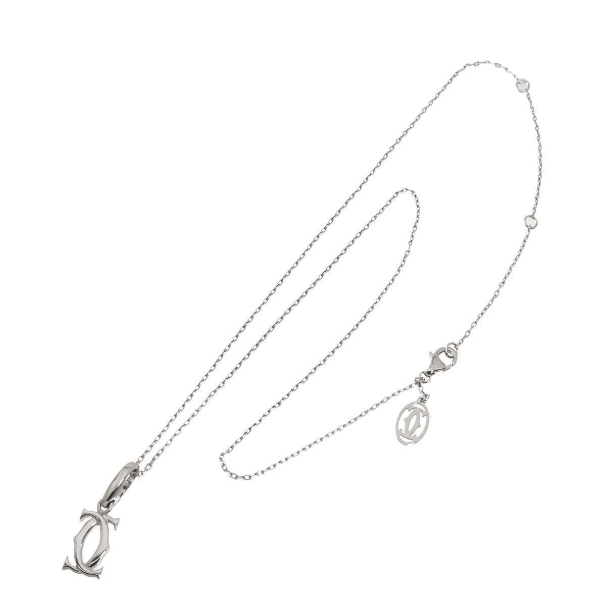 2C Charm Necklace 18K White Gold 750