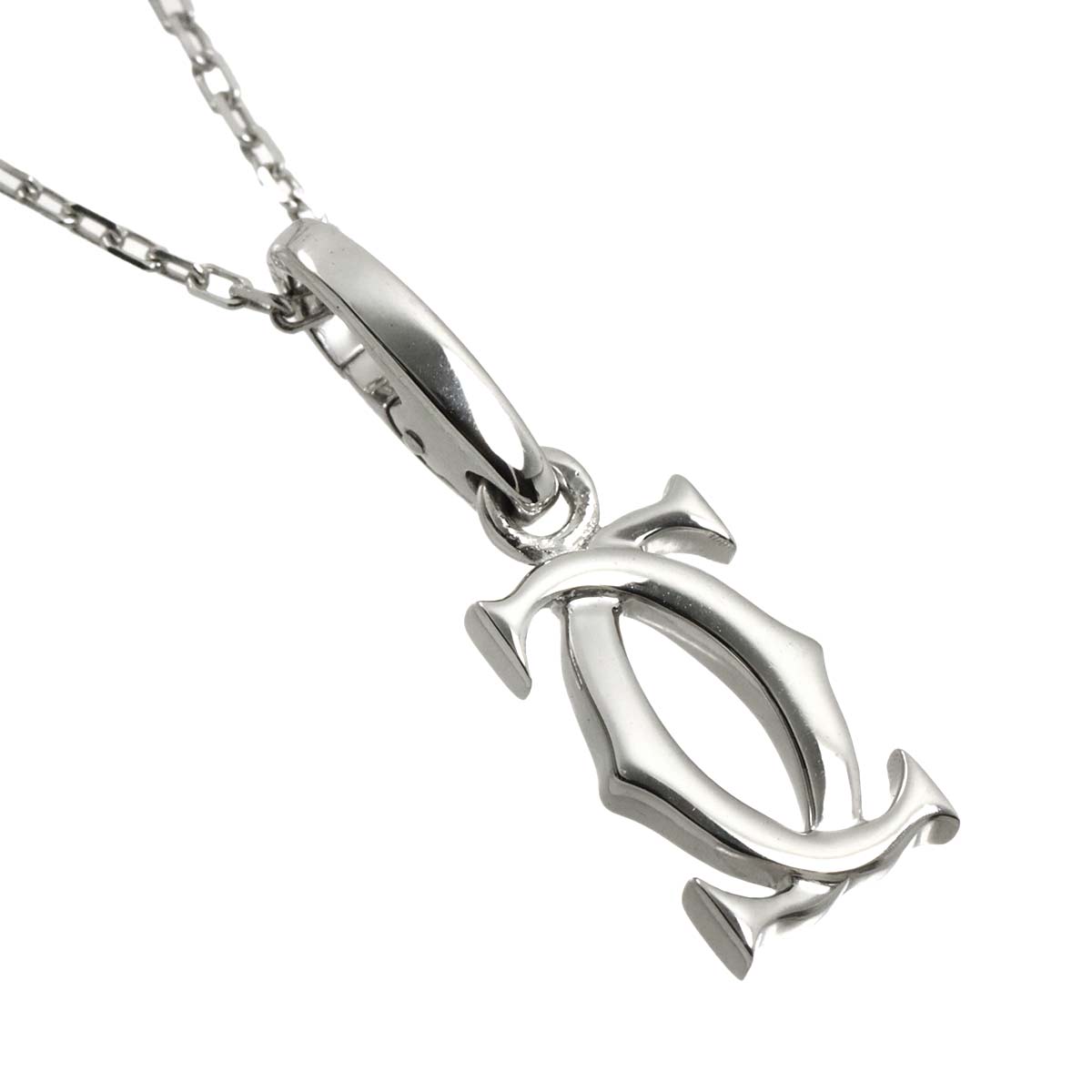 2C Charm Necklace 18K White Gold 750