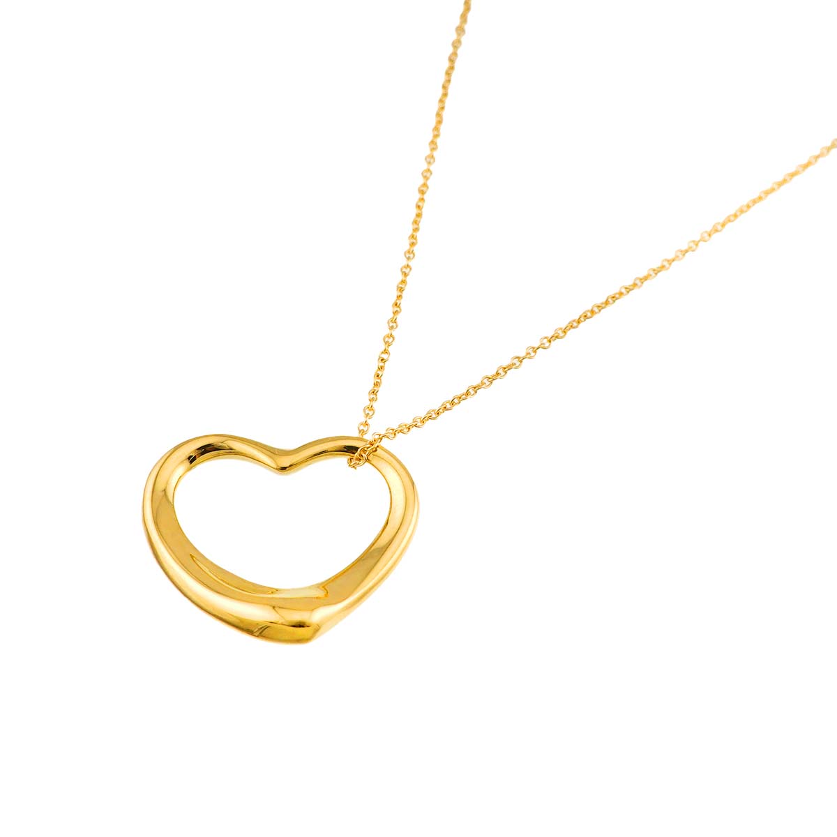 Open Heart Necklace 18K Yellow Gold 750