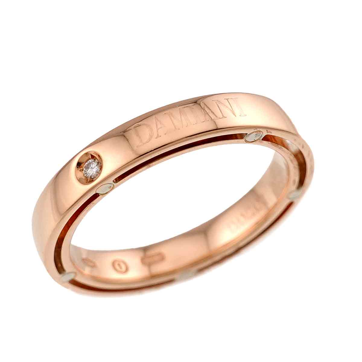 D-SIDE Diamond Ring 18K Pink Gold 750 size4.75-5(US)