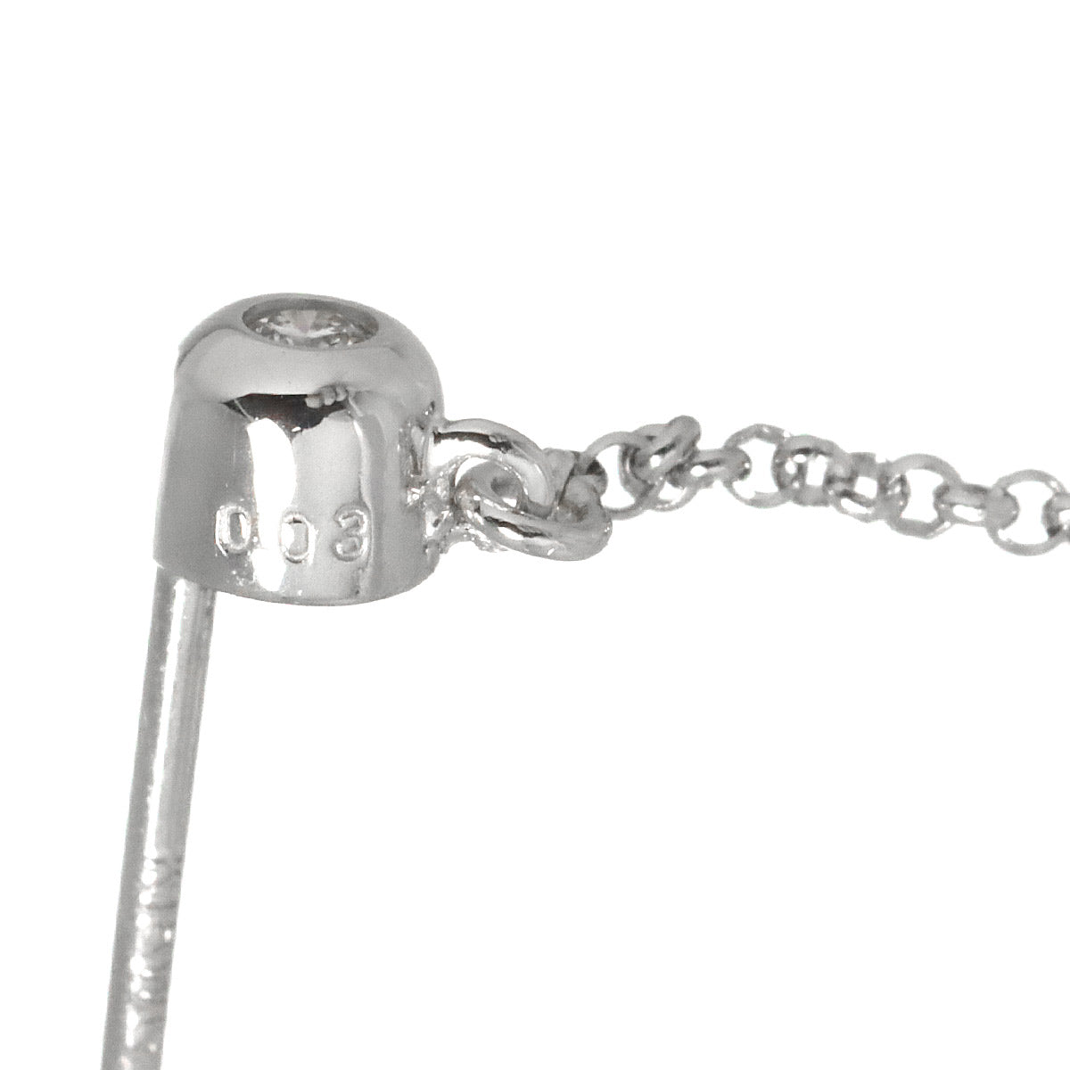 Diamond 0.03ct/0.03ct Earrings Pierced 18K WG 750
