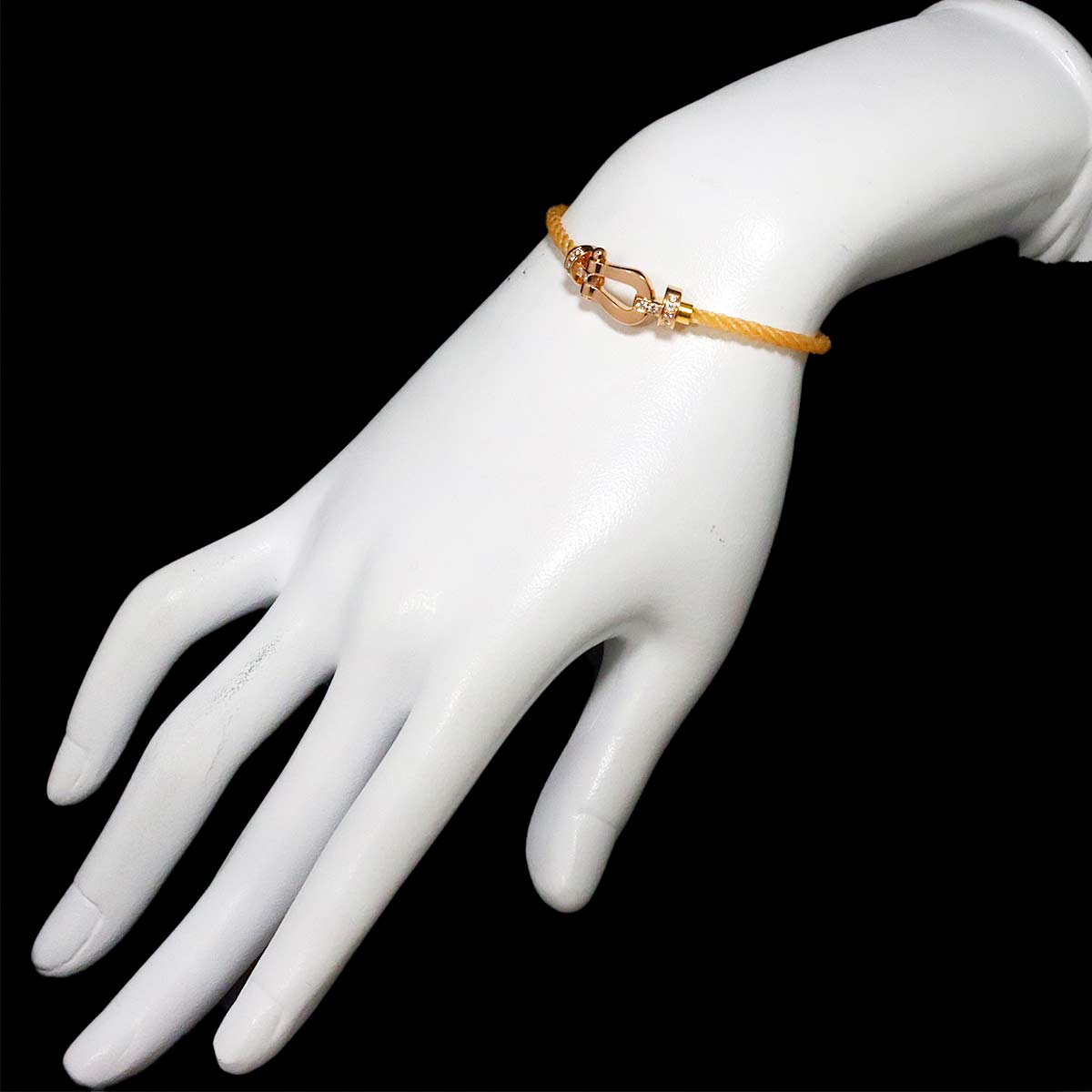 Force 10 Half Diamond Bracelet MM 18K PG 750 Steel size14