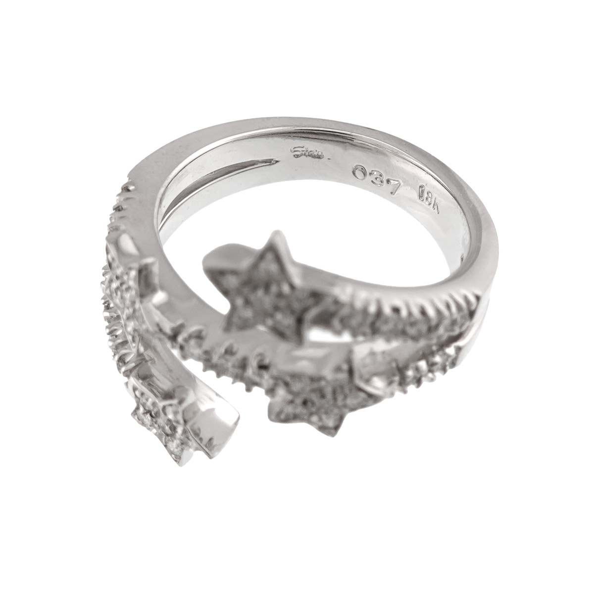 Diamond 0.37ct Ring 18K WG 750 Size5.25(US)
