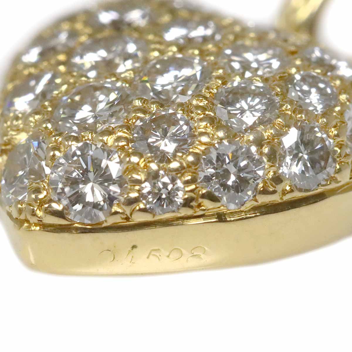 Heart Diamond Pendant Top 18K Yellow Gold 750