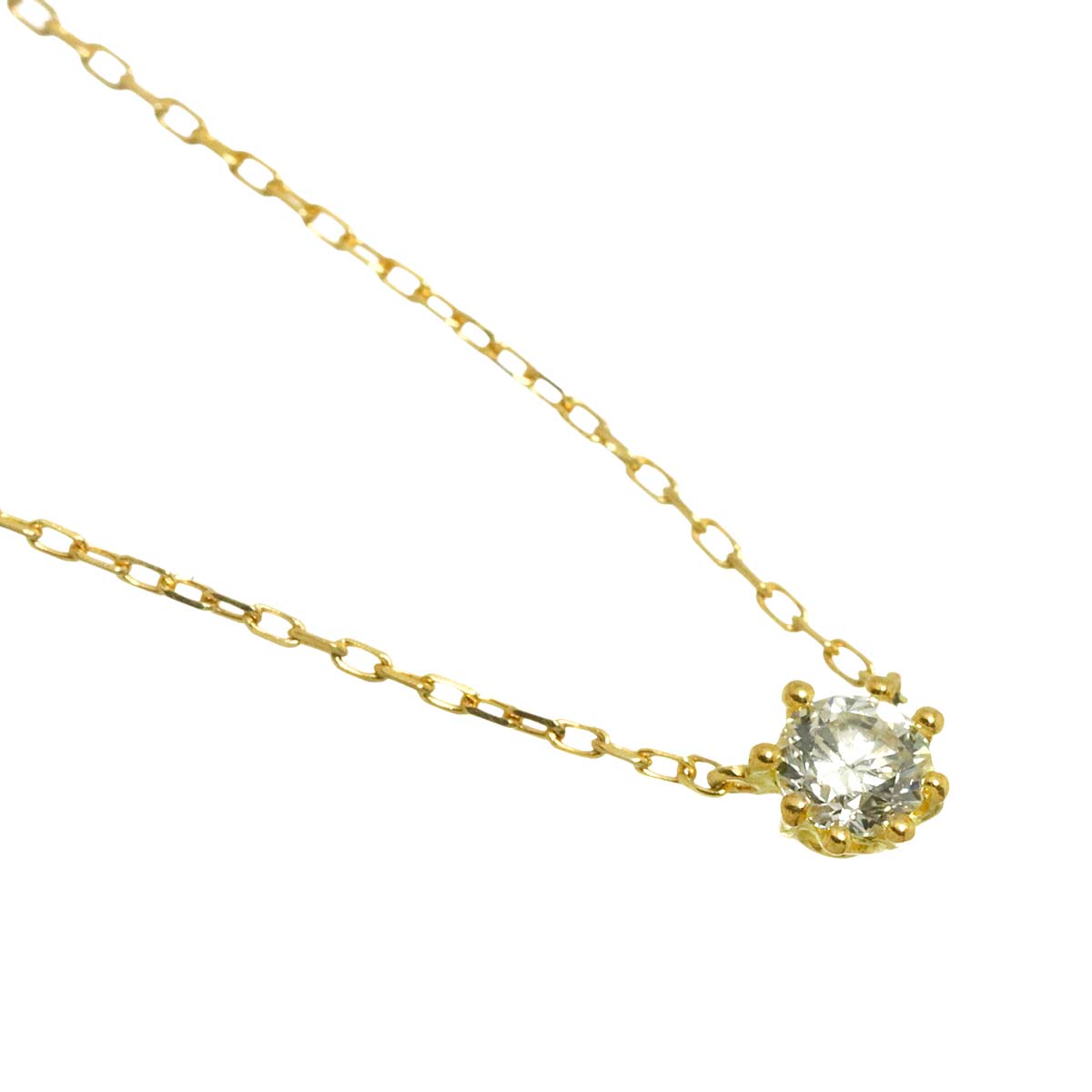 Diamond Necklace 18K Yellow Gold 750