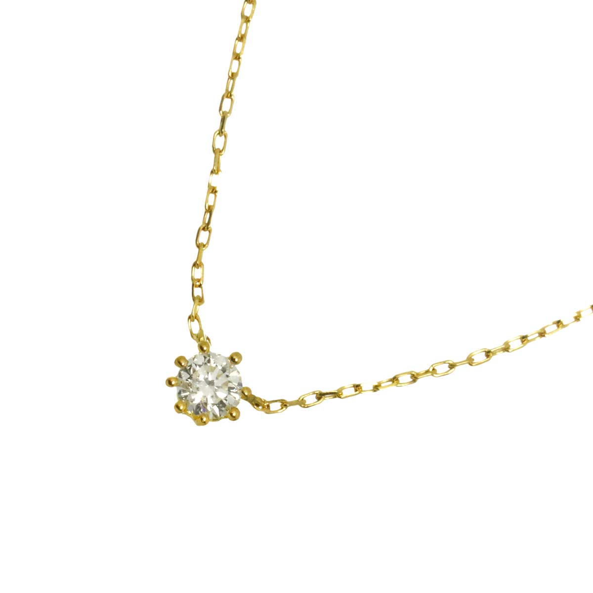 Diamond Necklace 18K Yellow Gold 750