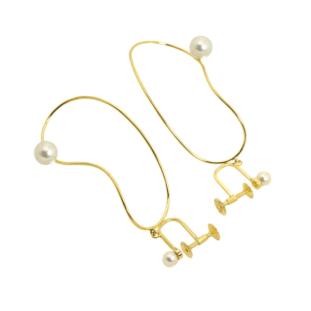 Akoya Pearl 6.1-4.0mm Earrings 14K Yellow Gold 585