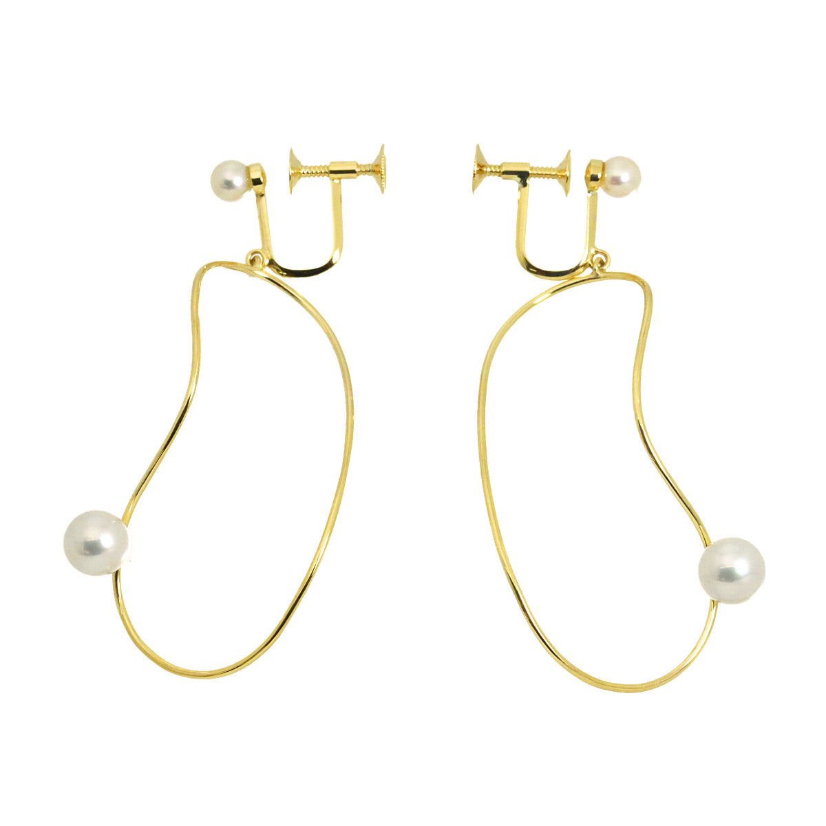 Akoya Pearl 6.1-4.0mm Earrings 14K Yellow Gold 585