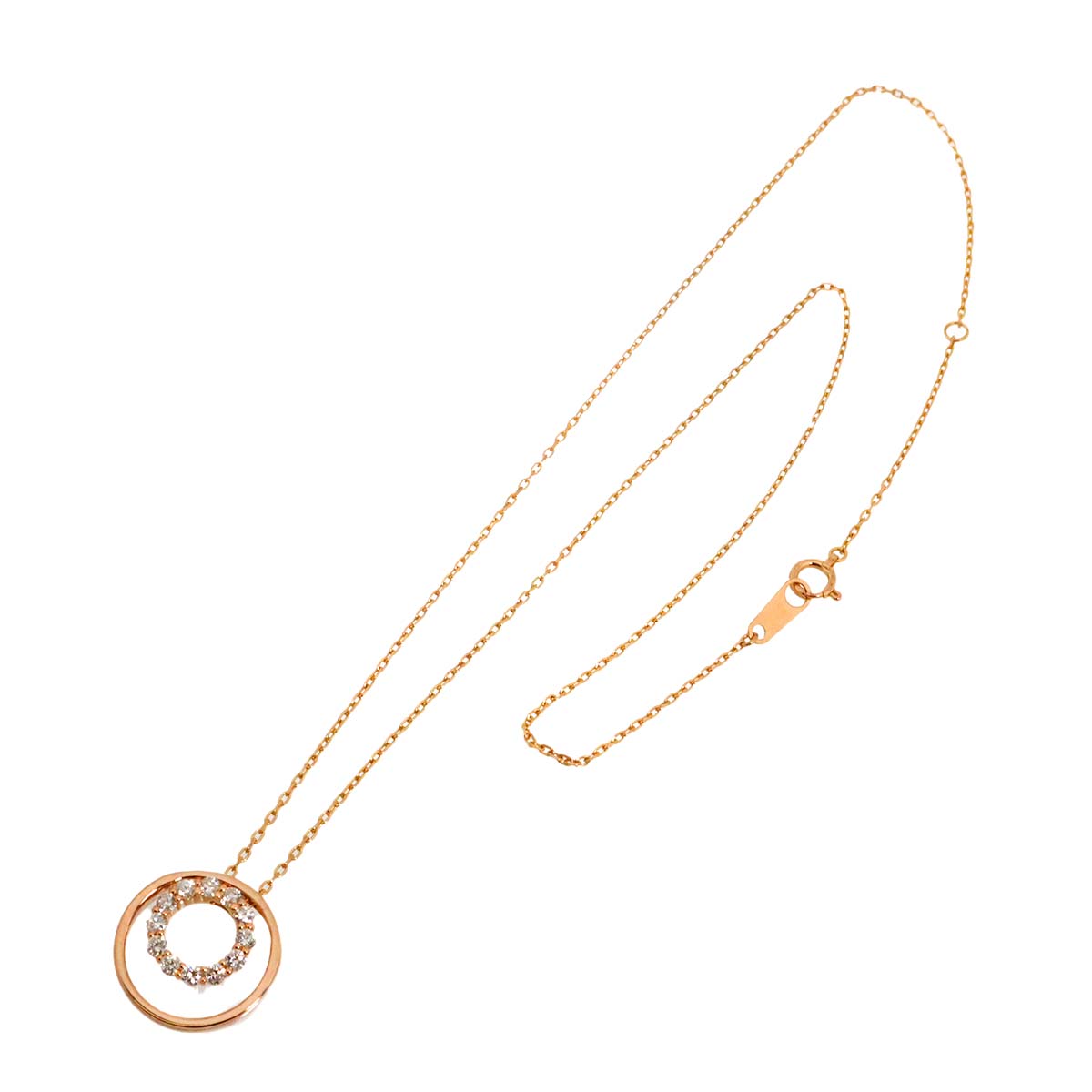 Diamond Necklace 18K PG 750