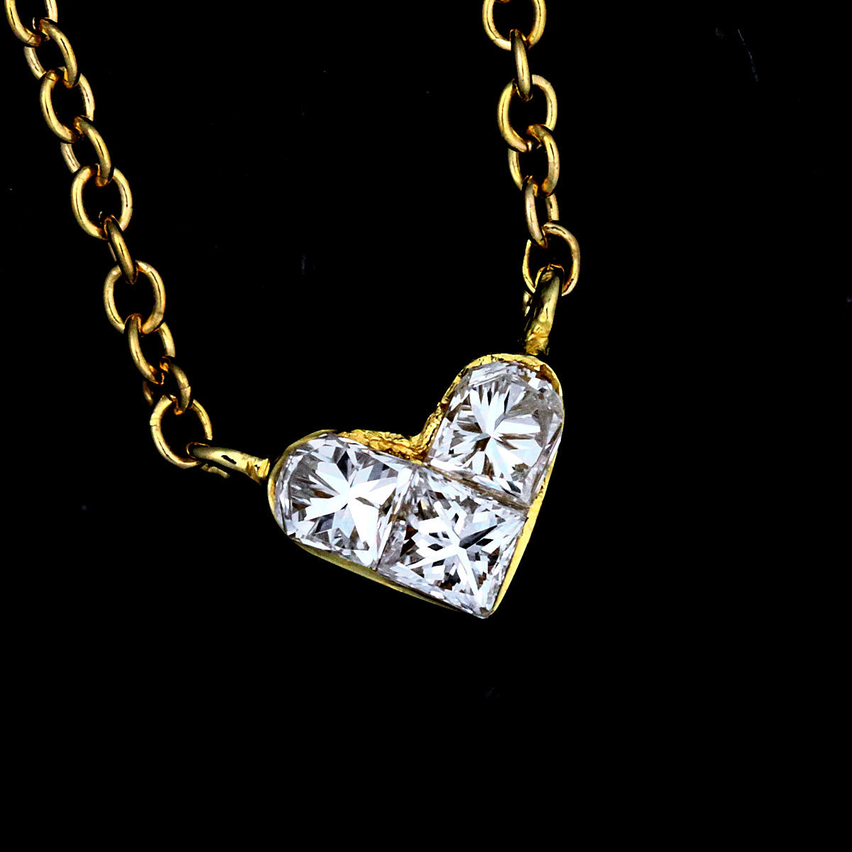 Diamond 0.05ct Necklace 18K YG 750