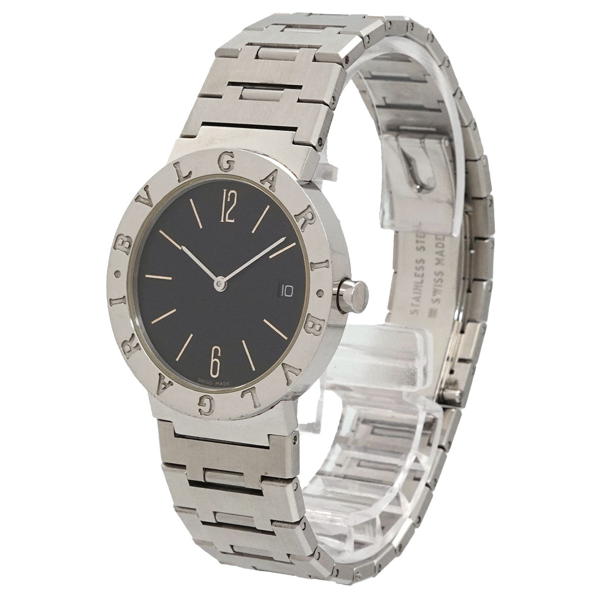 BVLGARIBVLGARI BB33SS Quartz Black Dial Boys Watch