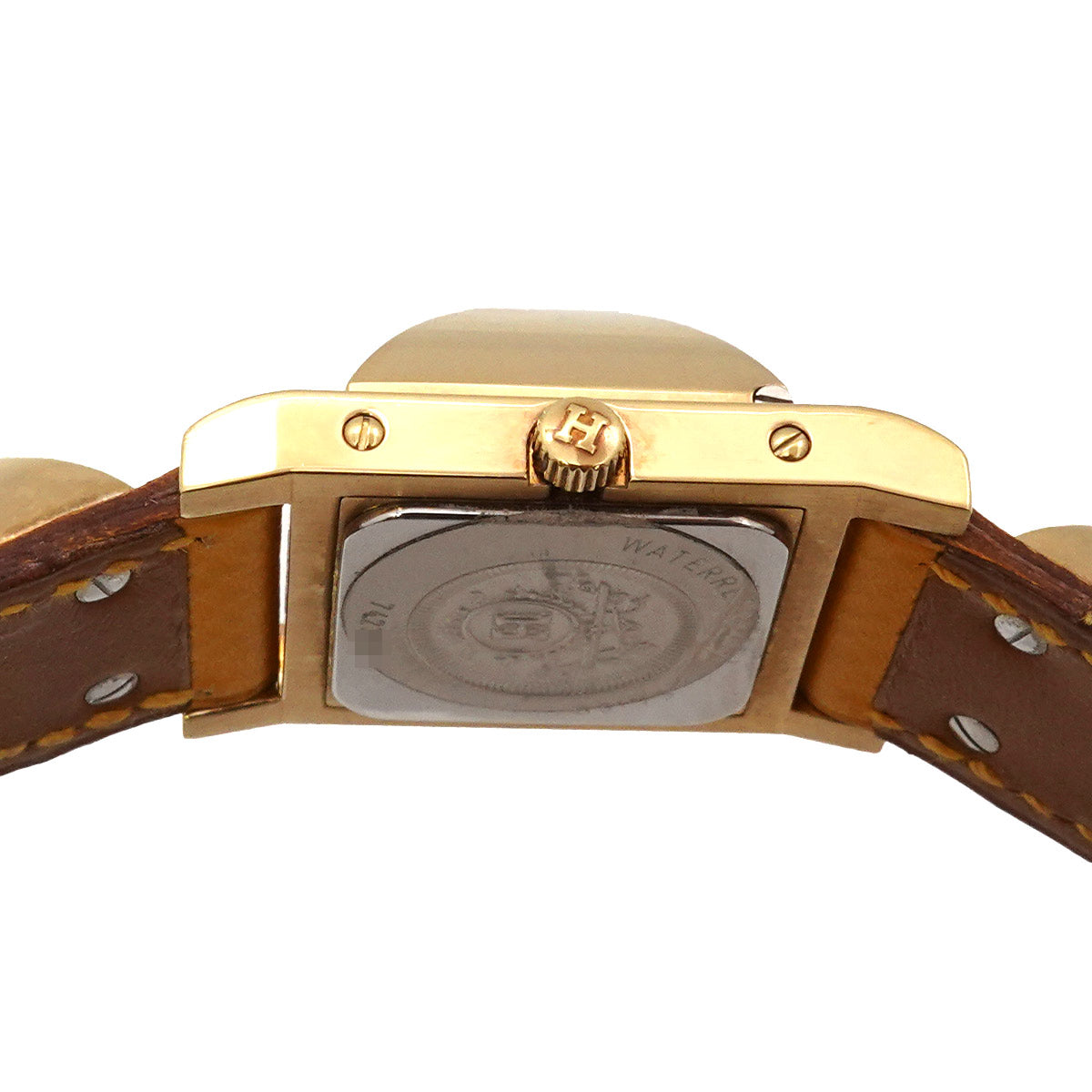 Medor Vintage pyramid Gold studs Quartz White Dial Ladies