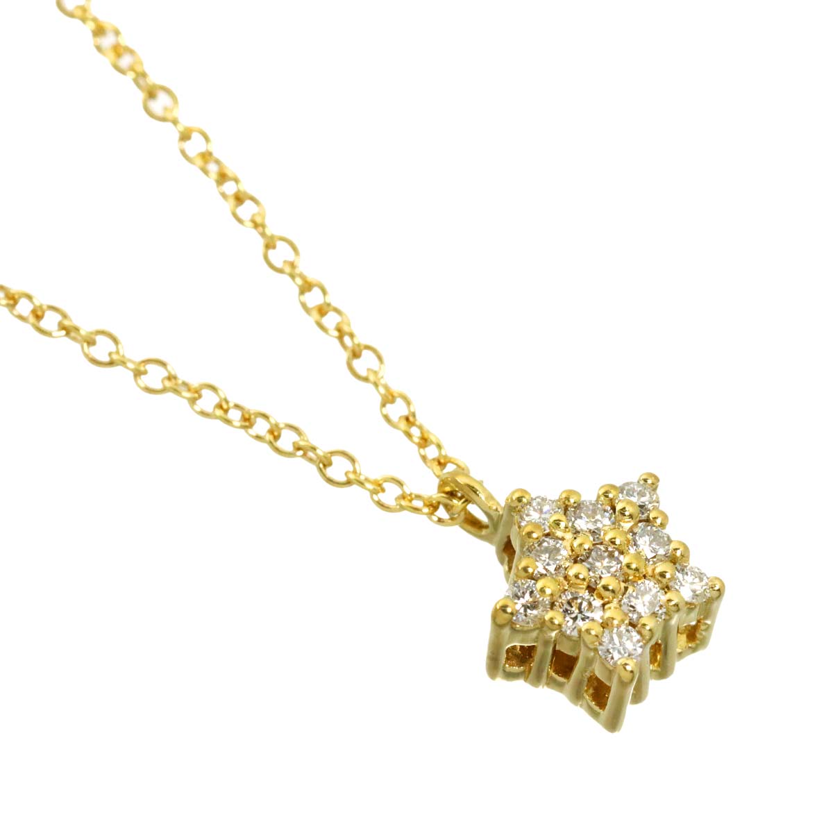 Diamond 0.17ct Necklace 18K YG 750