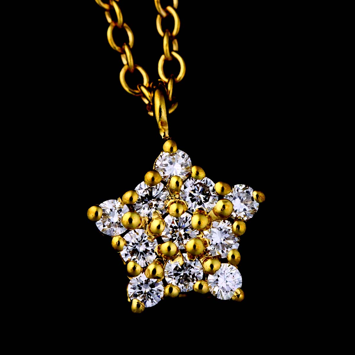 Diamond 0.17ct Necklace 18K YG 750