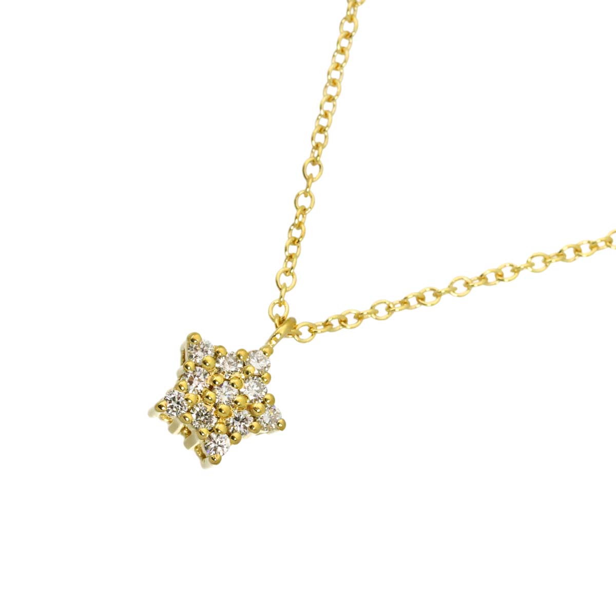 Diamond 0.17ct Necklace 18K YG 750