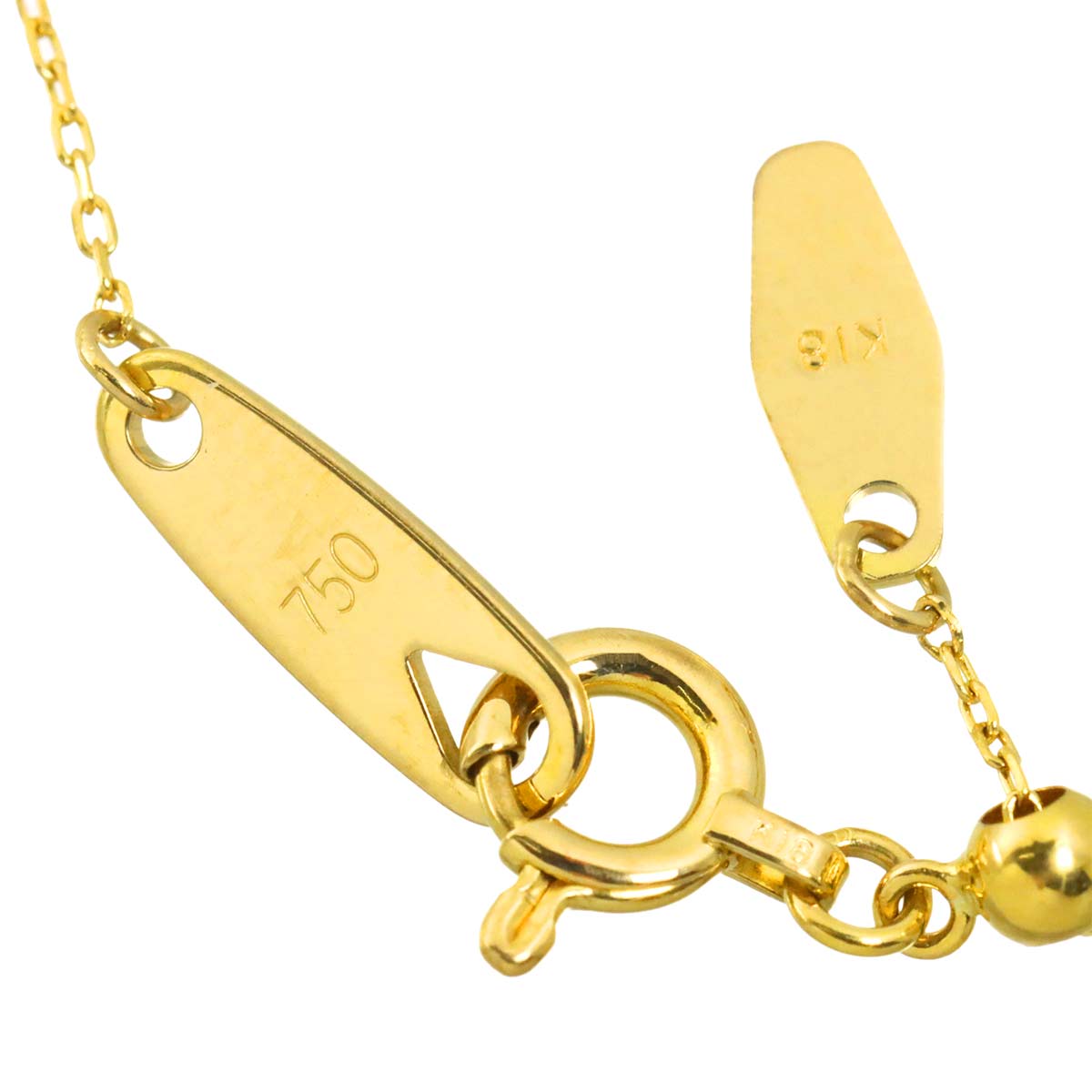 4C Diamond Necklace 18K Yellow Gold 750