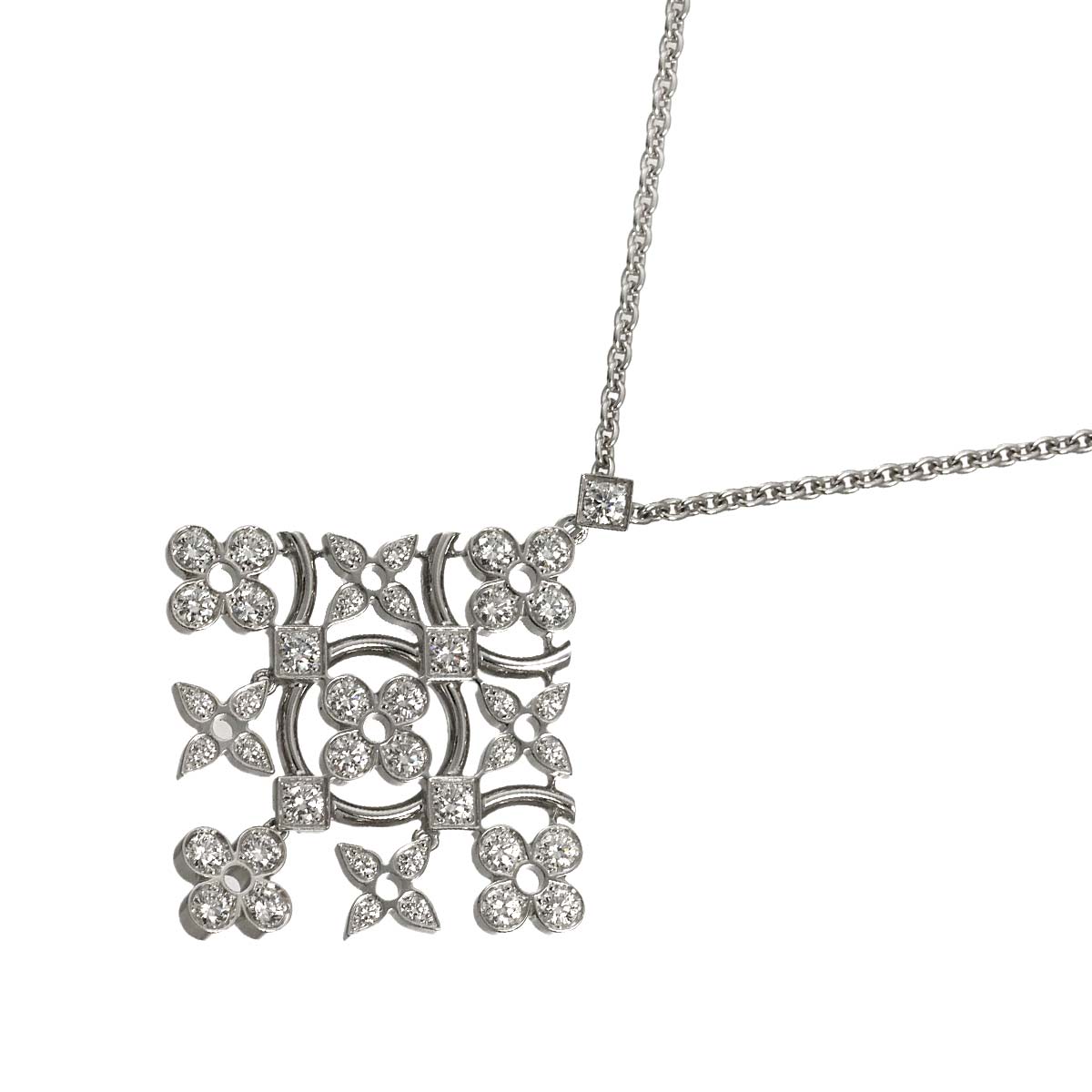 Dentelle Diamond Necklace 18K WG 750