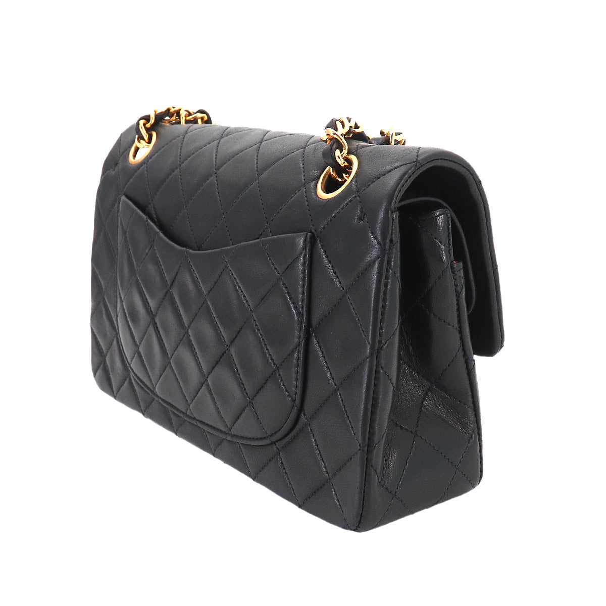 Matelasse 23 Chain Shoulder Bag Leather Black A01113 Vintage